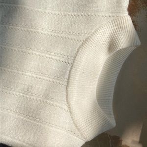 Norton McNaughton Mock Neck Blouse White L Knit